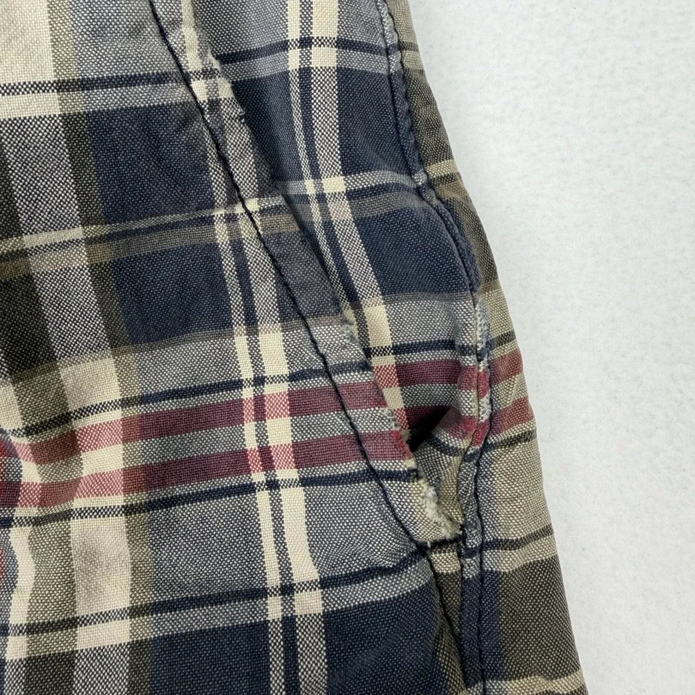 Eddie Bauer Mens Legend Wash Plaid Chino Shorts Multicolor Cotton Size 36